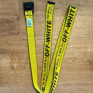 Off-White Bold Yellow Belt with Black Accents